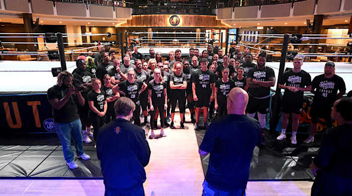 WWE hopefuls at a tryout event